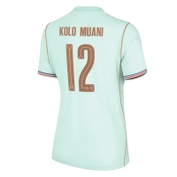 Camiseta Francia Randal Kolo Muani #12 Segunda Equipación Replica Mundial 2026 para mujer mangas cortas